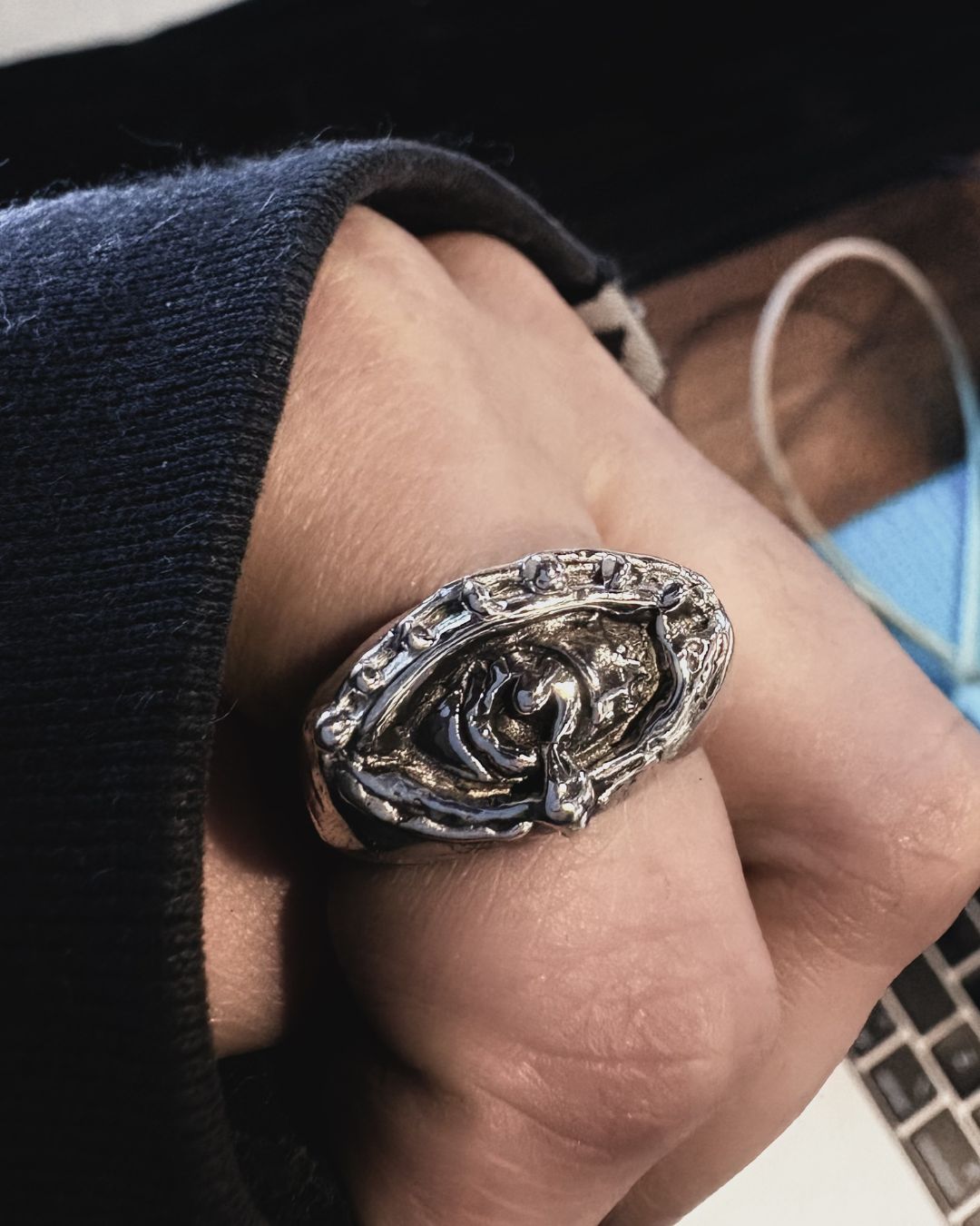 Anillo Sigilo — cera perdida, plata 925